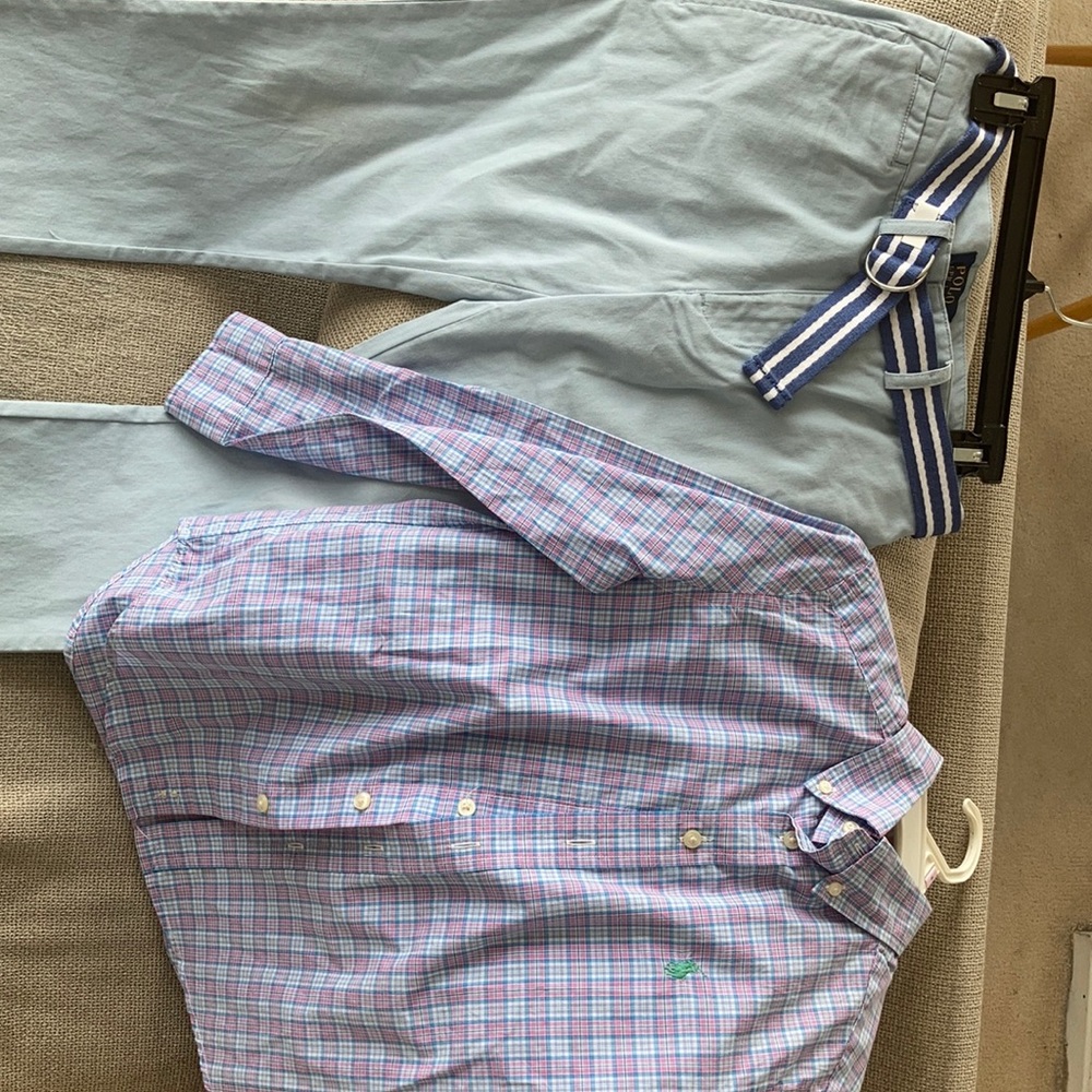 Boys Polo dress slacks and button down